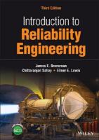 Introduction to Reliability Engineering 3rd edition