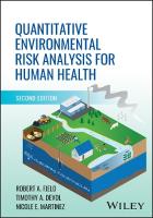 Quantitative Environmental Risk Analysis for Human Health 2nd edition