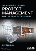 Code of Practice for Project Management for the Built Environment 6th edition