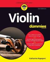 Violin For Dummies: Book plus Online Video and Audio Instruction 3rd edition