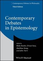 Contemporary Debates in Epistemology 3rd edition