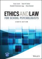 Ethics and Law for School Psychologists 8th edition