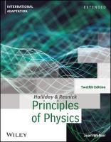 Principles of Physics: Extended, International Adaptation 12th edition