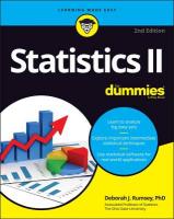 Statistics II For Dummies 2nd edition