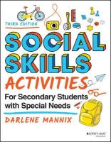 Social Skills Activities for Secondary Students with Special Needs 3rd edition