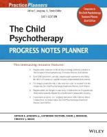 Child Psychotherapy Progress Notes Planner 6th edition
