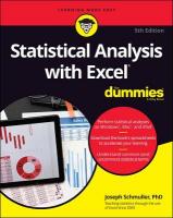 Statistical Analysis with Excel For Dummies 5th edition
