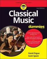 Classical Music For Dummies 3rd edition