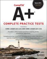 CompTIA Aplus Complete Practice Tests: Core 1 Exam 220-1101 and Core 2 Exam 220-1102 3rd edition