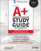 CompTIA Aplus Complete Deluxe Study Guide with Online Labs: Core 1 Exam 220-1101 and Core 2 Exam 220-1102 5th edition