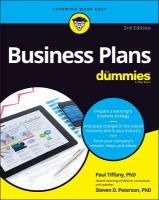Business Plans For Dummies 3rd edition
