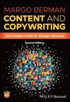 Content and Copywriting: The Complete Toolkit for Strategic Marketing 2nd edition