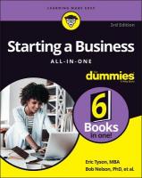Starting a Business All-in-One For Dummies 3rd edition
