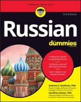 Russian For Dummies 3rd edition