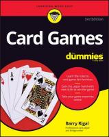 Card Games For Dummies 3rd Edition