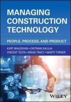 Managing Construction Technology: People, Process, and Product
