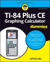 TI-84 Plus CE Graphing Calculator For Dummies 3rd edition