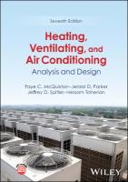 Heating, Ventilating, and Air Conditioning: Analysis and Design 7th edition
