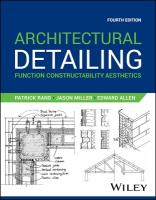 Architectural Detailing: Function Constructability Aesthetics 4th edition