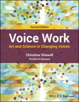 Voice Work: Art and Science in Changing Voices 2nd edition