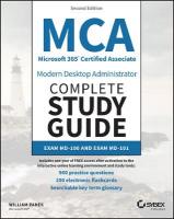 MCA Microsoft 365 Certified Associate Modern Desktop Administrator Complete  Study Guide with 900 Practice Test Questions: Exam MD-100 and Exam MD-101 2nd edition