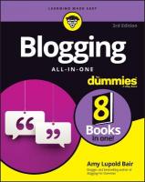 Blogging All-in-One For Dummies 3rd edition