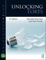Unlocking Torts 5th edition