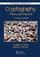 Cryptography: Theory and Practice 4th edition