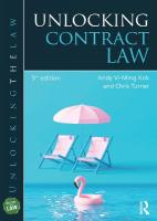 Unlocking Contract Law 5th edition