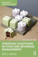 Strategic Questions in Food and Beverage Management 2nd edition