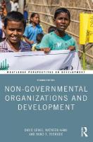 Non-Governmental Organizations and Development 2nd edition