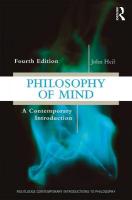Philosophy of Mind: A Contemporary Introduction 4th edition
