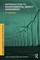 Introduction To Environmental Impact Assessment 5th edition