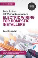 IET Wiring Regulations: Electric Wiring for Domestic Installers 16th edition