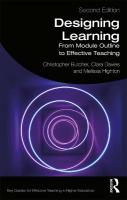Designing Learning: From Module Outline to Effective Teaching 2nd edition