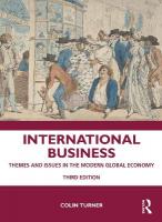International Business: Themes and Issues in the Modern Global Economy 3rd edition