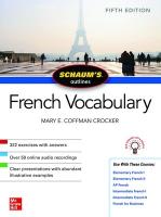 Schaum's Outline of French Vocabulary, Fifth Edition 5th edition