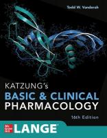 Katzung's Basic and Clinical Pharmacology 16th edition