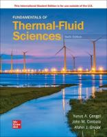 Fundamentals of Thermal-Fluid Sciences ISE 6th edition
