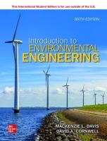 Introduction to Environmental Engineering ISE 6th edition