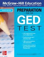 McGraw-Hill Education Preparation for the GED Test, Fourth Edition 4th edition