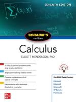 Schaum's Outline of Calculus, Seventh Edition 7th edition