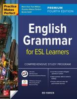 Practice Makes Perfect: English Grammar for ESL Learners, Premium Fourth  Edition 4th edition