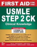 First Aid for the USMLE Step 2 CK, Eleventh Edition 11th edition