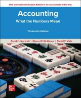 Accounting: What the Numbers Mean ISE 13th edition