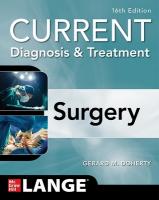 CURRENT Diagnosis and Treatment Surgery 16th edition