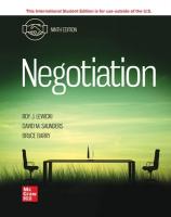 Negotiation ISE 9th edition