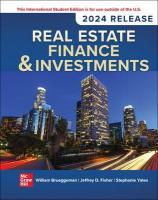 Real Estate Finance & Investments: 2024 Release ISE 18th edition