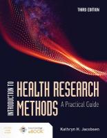 Introduction To Health Research Methods: A Practical Guide 3rd Revised edition