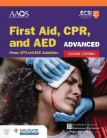 Advanced First Aid, CPR, and AED 8th edition